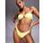 MissyEmpire High Leg Bikini Bottoms - Yellow