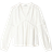 NA-KD Structured Blouse with Long Sleeves & Ruffles - White