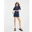 River Island Denim Short Sleeve Seamed Zip Playsuit - Blue