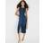 River Island Denim Button Front Midi Dress - Blue