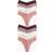 H&M Ladies Dusty Pink Dark Brown Lace Thong Briefs