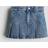 H&M Denim Blue Pleated Denim Skirt - Blue