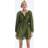 H&M Ladies Oversized Tie Belt Dress - Dark Green