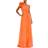 Mac Duggal Polka Dot Ruffled One Shoulder Gown - Tangerine