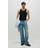 H&M Slim Fit Ribbed Vest Top - Navy Blue