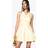 boohoo Womens Satin Dropped Waist Mini Dress - Yellow