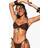 boohoo Bead Charm Underwire Bikini Top - Brown