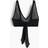 H&M Dame Hulstrikket Strandtop - Sort