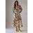 Warehouse Metallic Jacquard Ruched Sleeve Plunge Neck Bias - Zebra
