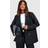 boohoo Basic Double Breasted Oversized Blazer - Black