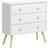Homcom 3 Unit White Chest of Drawer 80x80cm
