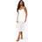 boohoo Lace Strappy Ruched Midi Dress - White