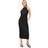 boohoo Plisse Halterneck Midi Dress - Black