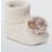 John Lewis Pom Knitted Baby Booties - Cream