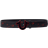 True Religion Horseshoe Buckle Belt - Black/Red
