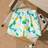 Shein Tween Boy Summer Tropical Fruit Print Elastic Waist Drawstring - Striped Swim Trunks