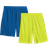 Amazon Men's Performance Tech Loose Fit Shorts 2-pack - Blue/Neon Lime Green