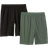 Amazon Essentials Men's Performance Tech Loose Fit Shorts 2-pack - Black/Olive