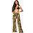boohoo Essentials Snake Print Trousers - Brown