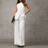 Shein Solid Color Round Neck Single-Breasted Vest And Pants - W