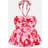 Shein Tween Girl Casual Holiday Drawstring Chest Ruched Halter - Pink