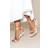 PrettyLittleThing Pu Round Toe Asymmetric High Stiletto Heeled Sandals - White
