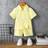 Shein Young Boy Solid Color Polo Collar Shirt Set - Summer