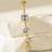 Shein Shiny Gold Plated Inlaid Zirconia Navel Button Ring - Shiny