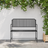 vidaXL Outdoor Black Metal Standard Garden Bench