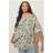 Yours Floral Print Pintuck Blouse - White