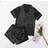 Shein Plus Contrast Binding Satin Pyjama Set