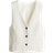 H&M Short Waistcoat - Cream/Striped
