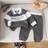 Shein Baby Boys Casual Color Block Letter Embroidered Polo Collar Sweatshirt Set - Cute