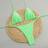 Shein Two Pieces Bikini Set Solid Color With Tie - Swimwear