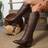 Shein Vintage Embroidered Western Cowgirl Boots For Women - Brown