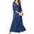 Roaman's Beaded V Neck Gown Plus Size - Evening Blue