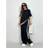 Shein Plus Size Women Leisure T-Shirt Side Stripe With Pockets Pants - Multicolor