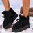 Shein Thick-Soled Lace-Up Short Tube Thermal Lined Shoes