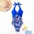 Shein One-Piece Swimsuit With Tummy Control Botanical Print - Tummy Control