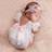 Shein Newborn Girl Lace Romper Set Photoshoot Pink