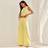 Shein Solid Color Butter Yellow Round Neck Top Set - Butter Yellow