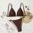 Shein Plus Size Women 2pc Solid Color Swimsuit Set