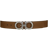 Ferragamo Reversible & Adjustable Double Gancini Belt - Brown Sugar/Black