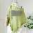 Shein Plus Size Ruffled Hem Semi-Sheer Poncho - Green