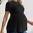 Shein Maternity Solid Color Round Neck Short Sleeve