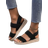 Shein Simple Women's Sandals, Classic Woven Elastic Band Wedges With Thick Soles