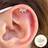 Shein Lotus Shaped Ear Cartilage Piercing Zirconia Spiral Earrings - For Women
