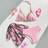 Shein Teen Girls Light Pink Bikini Swimsuit Set Leopard Floral Print Cover Up Skirt