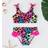 Shein Young Girls Leopard Print Bow Decor Halter Set
