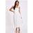 Quiz Corset Detail Midi Dress - White